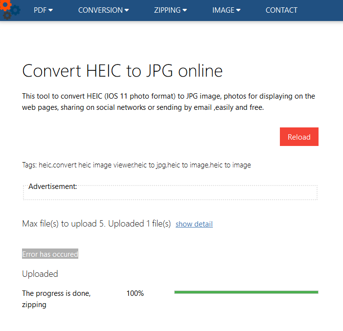 Convert HEIC to JPG online